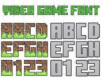 Fonte Pixel, Clipart de Aniversário (Download Digital)