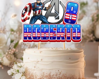 Decorazione per torta di compleanno di Iron Man: striscione e adesivi per feste --- File digitale ---