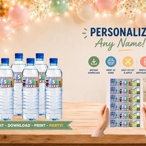 Spidey and Friends Party Bottle Label | Editable Water Bottle Sticker | Printable Template image 1