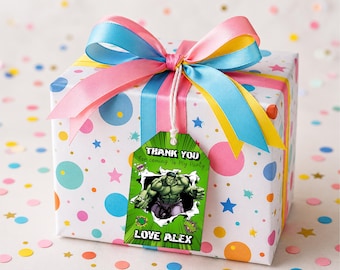 Hulk Birthday Thank You Card Printable: (Digital Download)