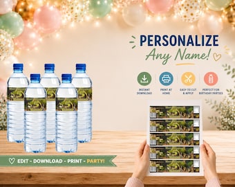 Shrek Party Bottle Label | Editable Water Bottle Sticker | Printable Template