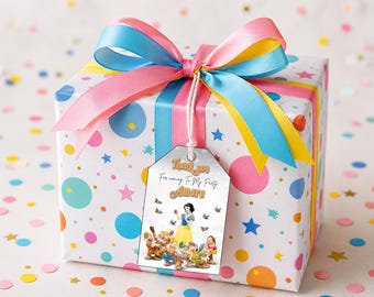 Tarjeta de agradecimiento imprimible de Blancanieves de Disney: (Descarga digital)