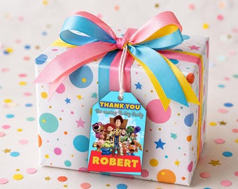 Biglietto di ringraziamento per il compleanno a tema Toy Story (stampabile): (Download digitale)