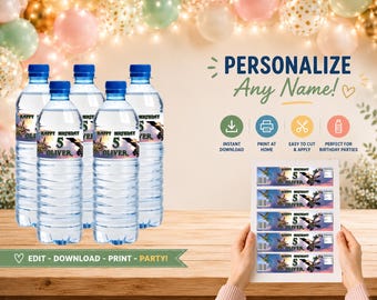 How To Train Your Dragon Party Bottle Label | Editable Water Bottle Sticker | Printable Template