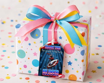 Biglietto di ringraziamento per il compleanno di Capitan America stampabile: (Download digitale)