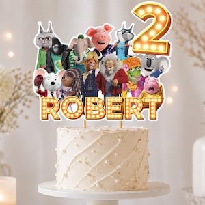 Sing 2 Birthday Cake Topper: Party Banner & Aufkleber --- Digitale Datei ---