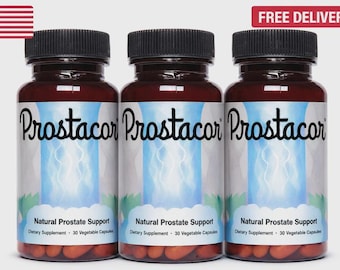 3 bottles Natural Prostate Support Supplement - Non-GMO, Vegan, Gluten-Free