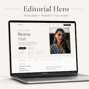WordPress Portfolio Theme, Editorial One Page, Customizer Ready, Instant Download, Website Template