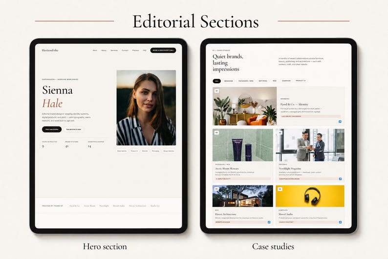 WordPress Portfolio Theme, Editorial One Page, Customizer Ready, Instant Download, Website Template image 4