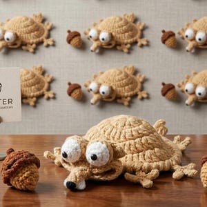 Squirrel Crochet Coaster Pattern PDF, Pop-Up Animal Mug Rug Tutorial, Funny Amigurumi Cup Holder