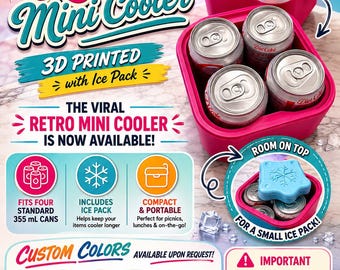 Mininevera retro para 4 latas impresa en 3D