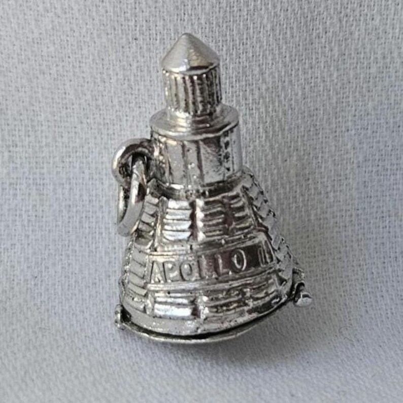 RARE Apollo II Space Capsule OPENS to Astronaut Sterling Silver Charm~5 ...