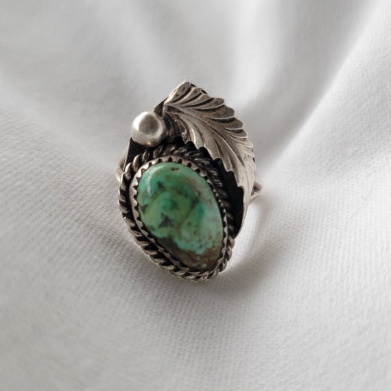 Vintage Navajo Sterling Turquoise Native American… - image 1