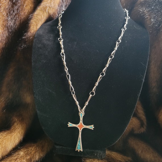 Navajo | Navajo Handmade Chain Link 10 mm Pearl Necklace | 30