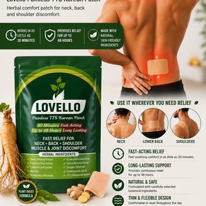 Ginseng värmande värmeplåster 25 st | Örtbaserade muskel- och ledkomfortplåster, självvård, välbefinnande, rygg, nacke, axel