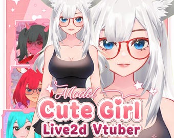 Customizable Live2D VTuber Model Asset: Girl, VTube Studio Ready