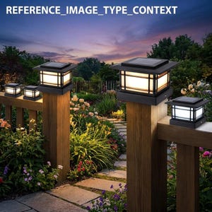 Solar Post Cap Lights  4x4 Fence & Deck LED Lights, Dual Colour Modes, 6 Pack