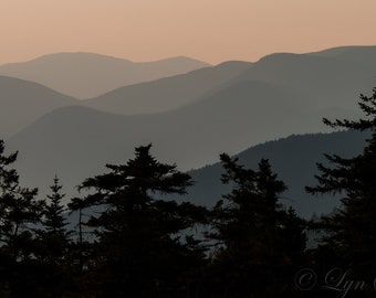 Kancamagus Sunset -  Nature photography, landscape photography, fall, autumn, fine art print, mountains, new england