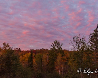 A Vermont Sunset -  Nature photography, landscape photography, fall, autumn, fine art print, leaves, sunset, new england