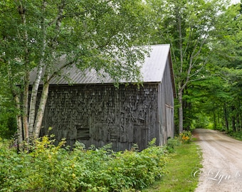 Vermont Grey Barn-  Nature photography, landscape photography, summer, fine art, Vermont, wall art, home decor, New England photography