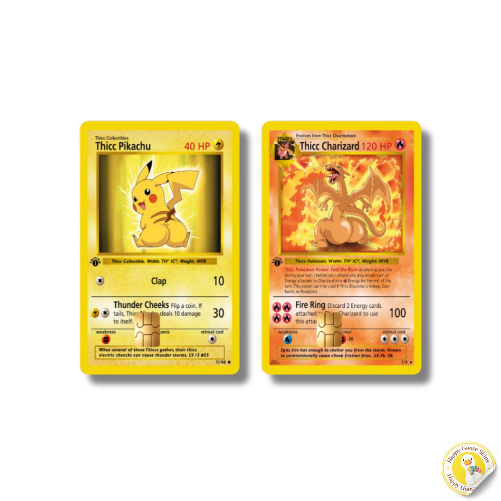 Credit Card Sticker Thicc Pikachu - Etsy