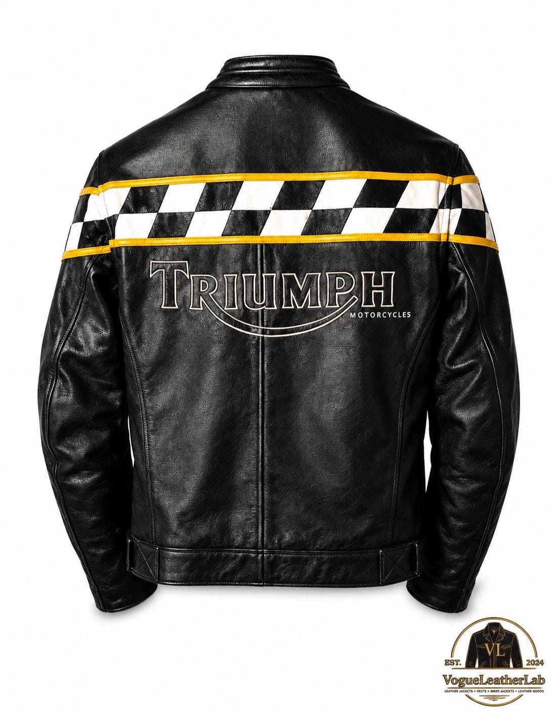 Triumph motorcycle leather jacket - Etsy 日本