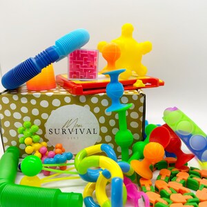 Fidget Box Fall Activity Kid Gift Toddler Busy Baby Mom Parenting bag on the go Fidget Bag Airplane Travel Car Holiday Learning Activity