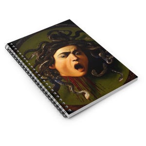 Medusa Head Notebook Spiral Notebook | Mythology Art Journal
