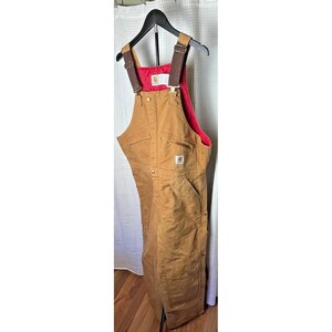 Peto Carhartt vintage para hombre, color marrón, de lona de pato, con forro acolchado aislante, fabricado en EE. UU.