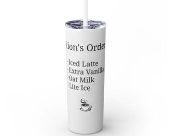 Gobelet de commande de café personnalisé | Gobelet personnalisé pour commande de boissons | Cadeau pour amateur de café | Gobelet avec nom personnalisé | Tasse à café glacée