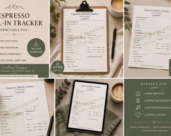 Tracker d'appel expresso | Journal de préparation du café (téléchargement numérique)