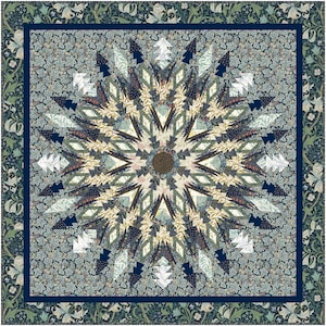 Meadow Burst PDF Quilt Pattern | William Morris Star Quilt | 34"x34"