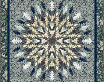Meadow Burst PDF Quilt Pattern | William Morris Star Quilt | 34"x34"