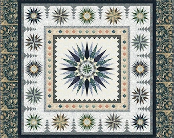 Starlit Voyage Quilt Pattern • Paper Pieced Stars, William Morris Fabric (PDF Download)