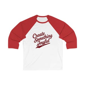 Erstellen Sie etwas Freudiges Baseball T-Shirt / Kreatives Geschenk / Künstler Shirt / Schriftsteller Shirt / Inspirierendes Kleidungsstück