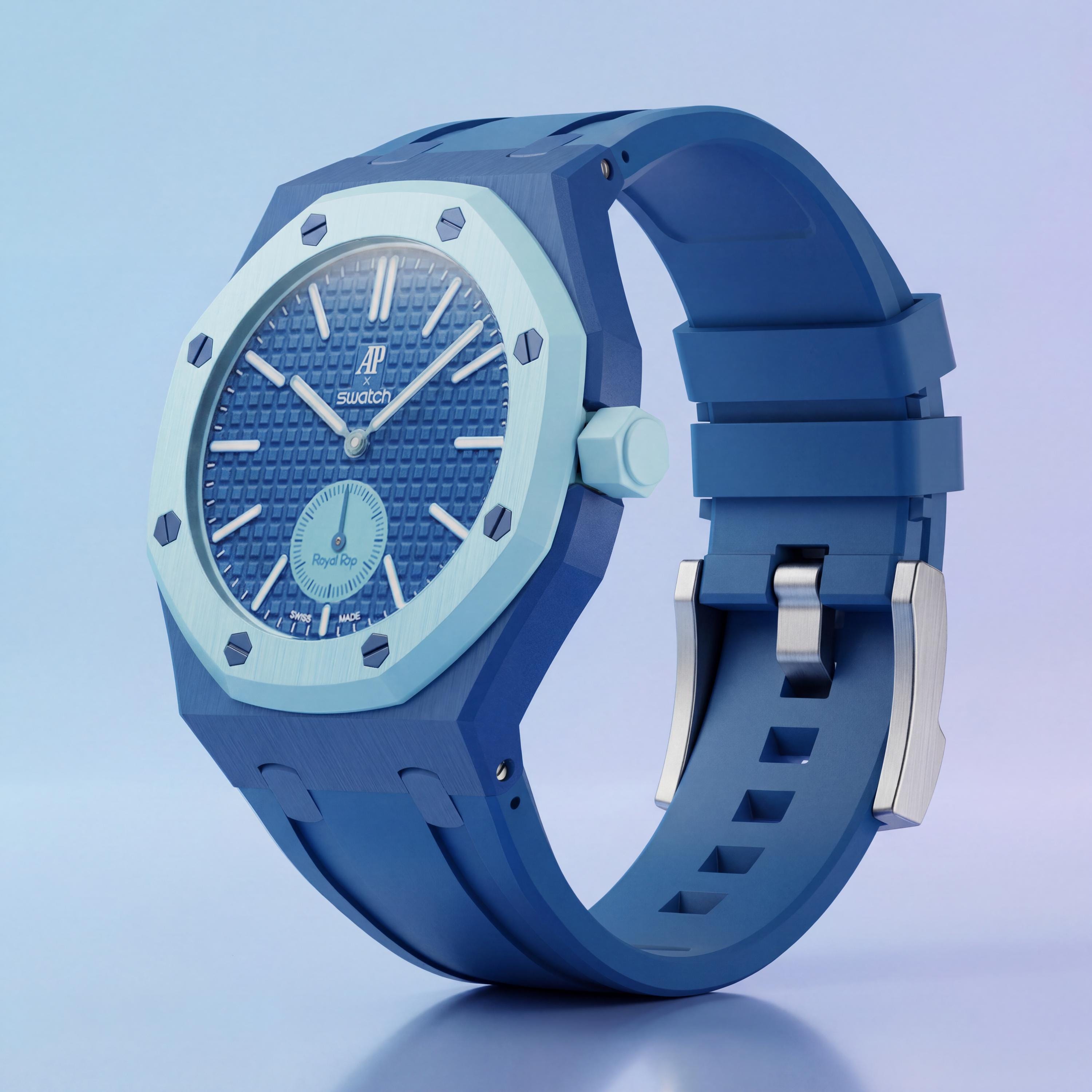 Royal Pop Watch Strap in Lapis ,high-quality Bioceramic