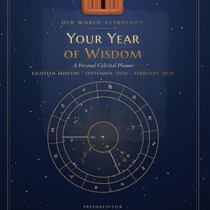 Personalized Astrology Planner | Starts the Month You Order | Your Birth Chart on the Cover | 18 Month Custom Celestial Planner, Coil Bound