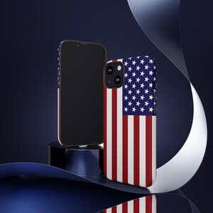 American Flag Protective Phone Case: Dual Layer, Polycarbonate Shell