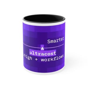 Ultracost Workflow Chart Mug | Accent Color Coffee Cup
