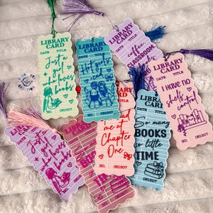 Bookish Bookmarks 3D Printed | Bookshelf Decor | Custom