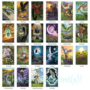 Estampas - Tarô das Corujas - Escolha entre Arcanos Maiores