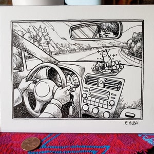 Original Art - Magical Almanac - Transportation Magic - Dashboard Altar