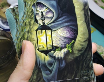 Tarot of the Owl Vinyl Sticker - The Hermit