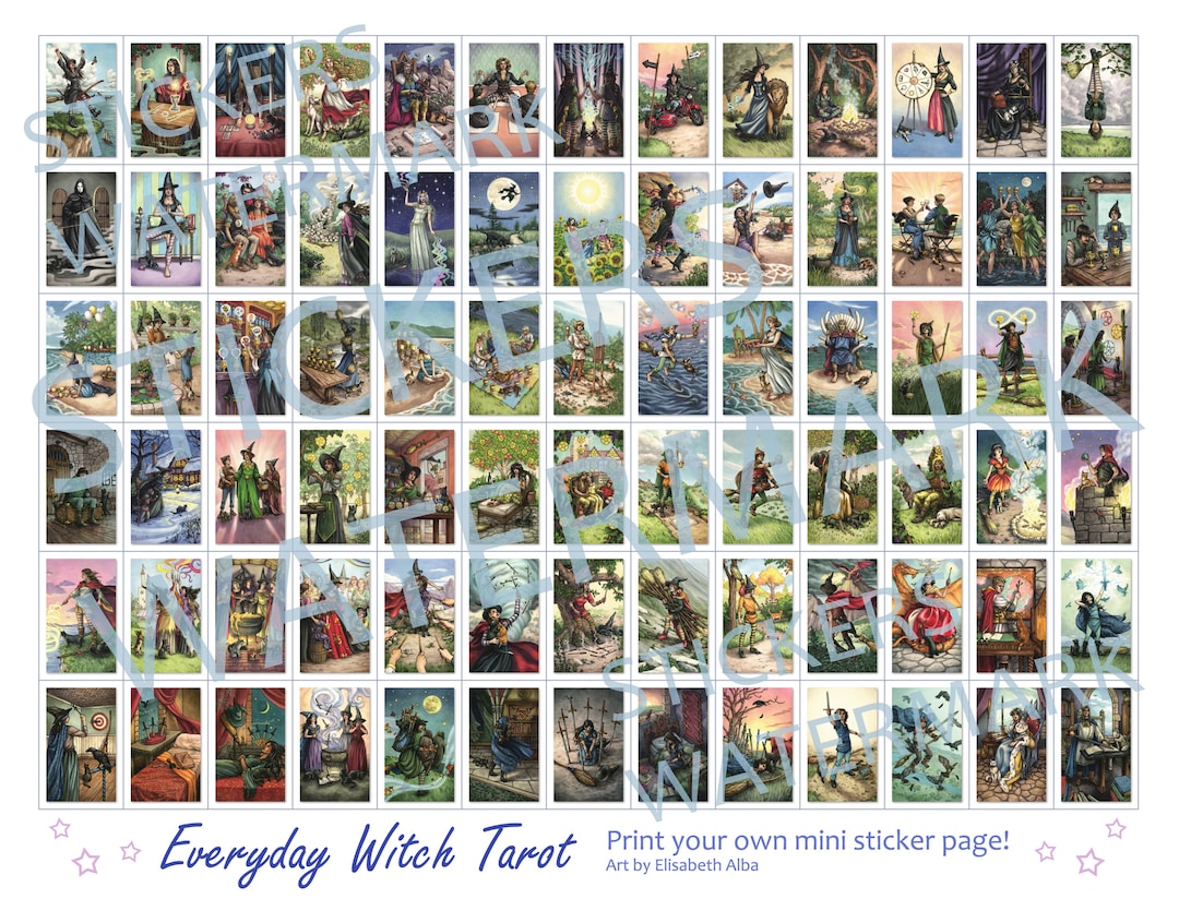 Printable Stickers - Download - Everyday Witch Tarot Mini Stickers ...