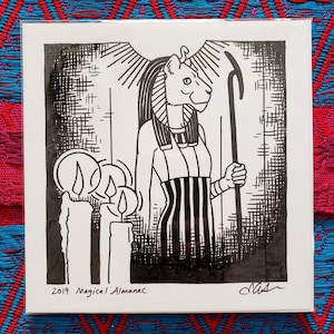 Original Art - Magical Almanac - Sekhmet Egyptian Goddess