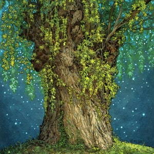 Once Upon a Tree - Enchanted Willow Illustration 8x10 or 11x14 inch print