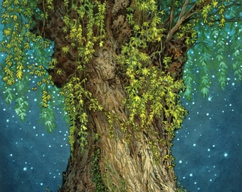 Once Upon a Tree - Enchanted Willow Illustration 8x10 inch print