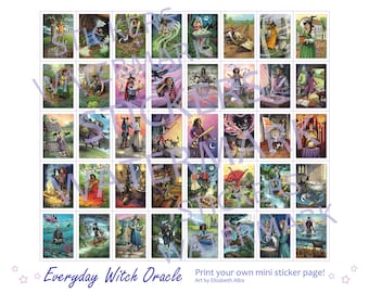 Download - Everyday Witch Oracle Mini Stickers - Printable PDF Sheet