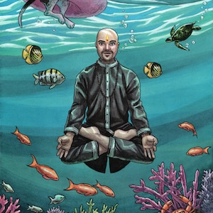 Origineel schilderij - Meditatie voor vrede en sereniteit - Everyday Witch Oracle