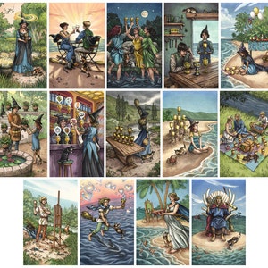 Estampas - Everyday Witch Tarot - Escolha entre o naipe de copas